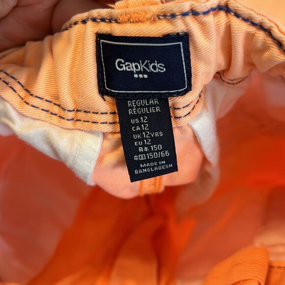 TOMMY HILFIGER NAUTICA GAP Size 12 Cotton Chino Shorts Red Khaki Peach Uniform - Picture 11 of 15